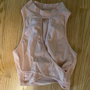 Charlotte Russe Wrap Halter Crop Top